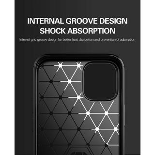 Cadorabo  Housse compatible avec Apple iPhone 12 MINI - Coque de protection en silicone TPU flexible, aspect inox et fibre de carbone 