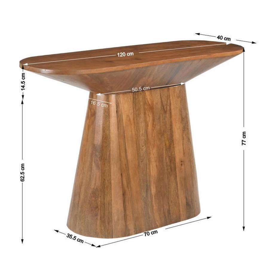 mutoni Konsolentisch Luminia natur 120x77  