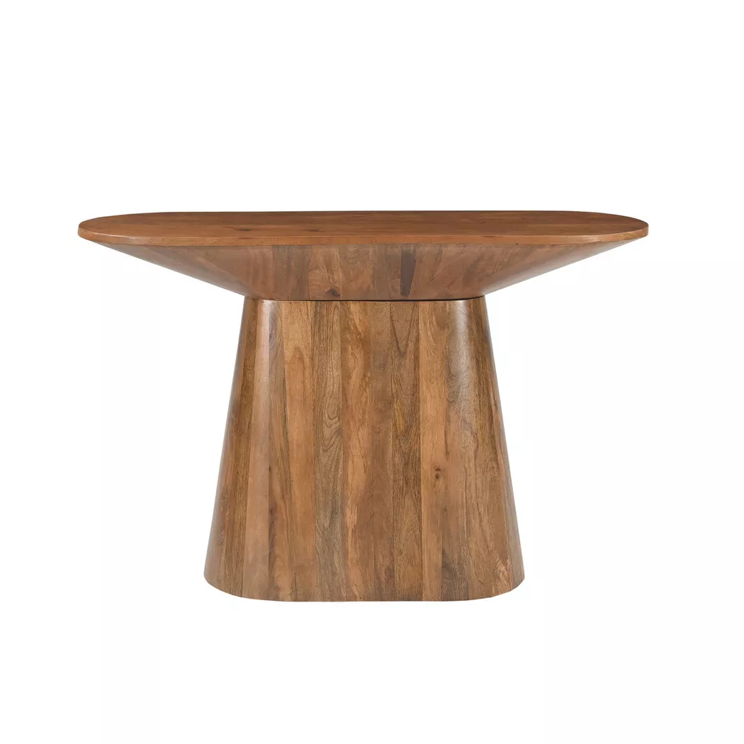 SIT Konsolentisch "Montreal oval aus massivem Mangoholz mit Sockelfuß" Ovale 120-cm-Platte & ovaler Sockelfuß aus massivem Mangoholz