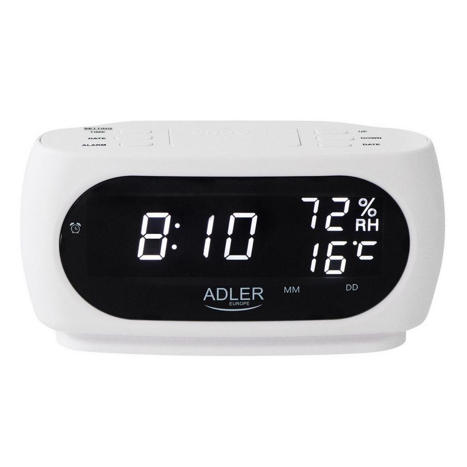 Adler AD 1186W Wecker mit Luftfeuchtigkeits-Temperaturmessung