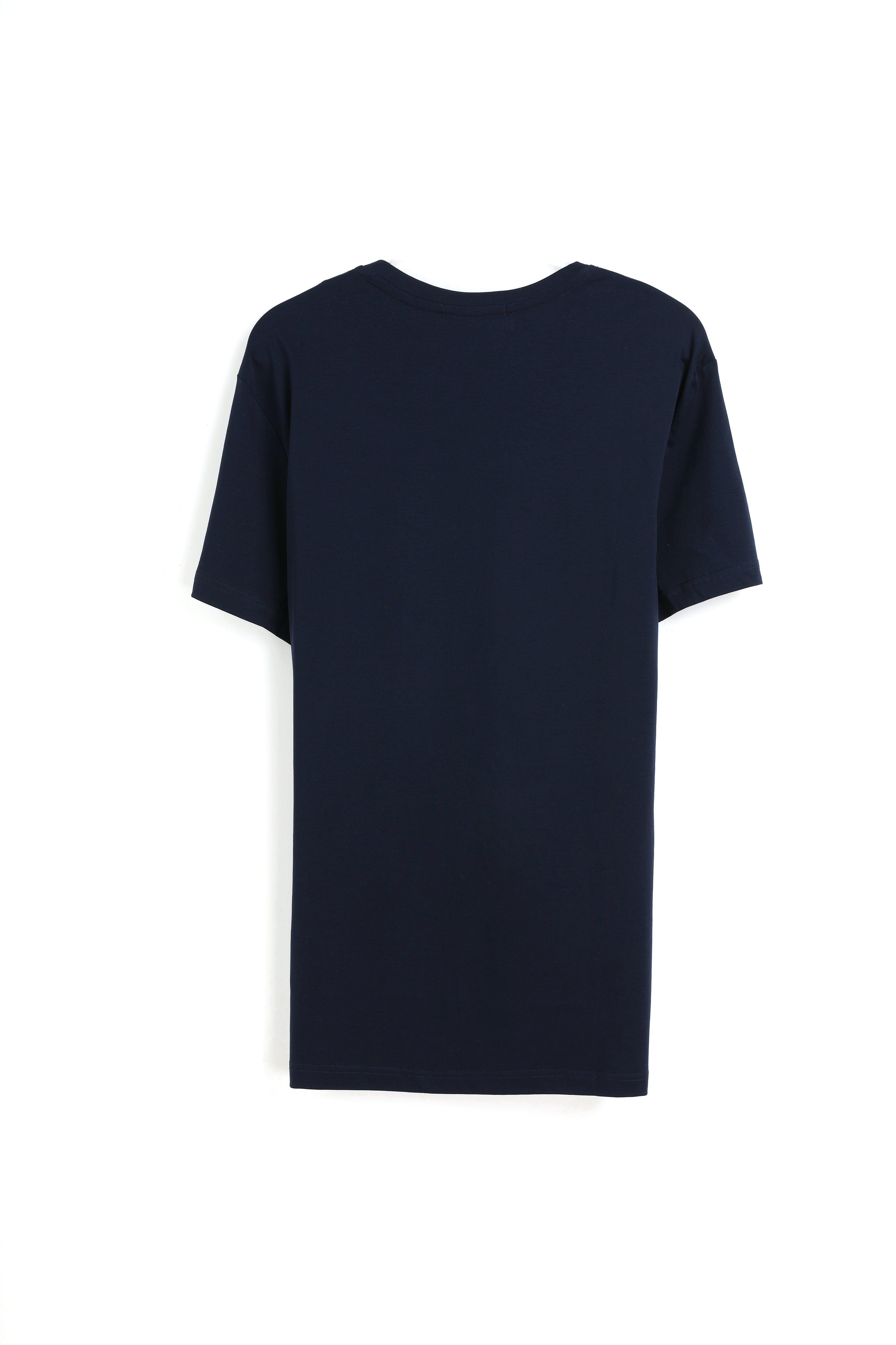 Bellemere New York  T-shirt en coton à col rond pour hommes 185G 