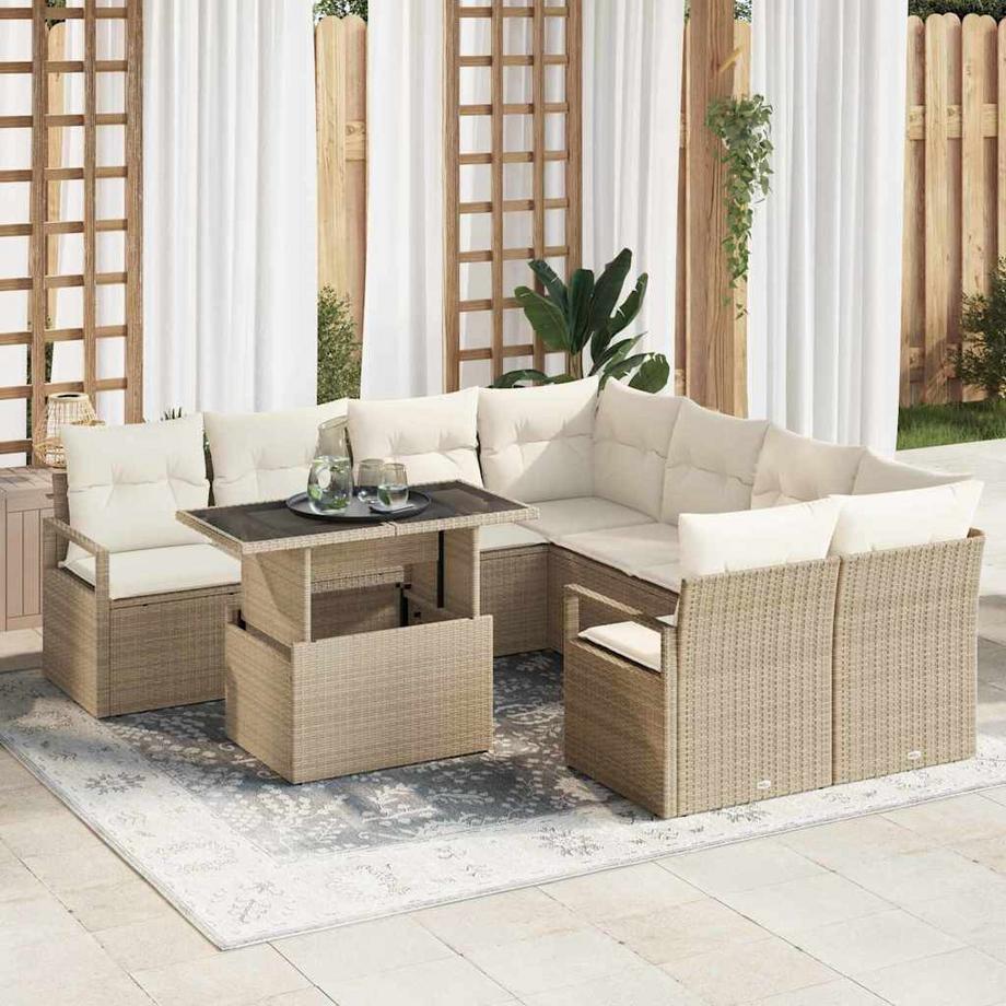 VidaXL Divano da giardino Polyrattan  