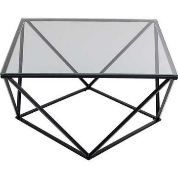 Tavolino Cristallo nero 80x80