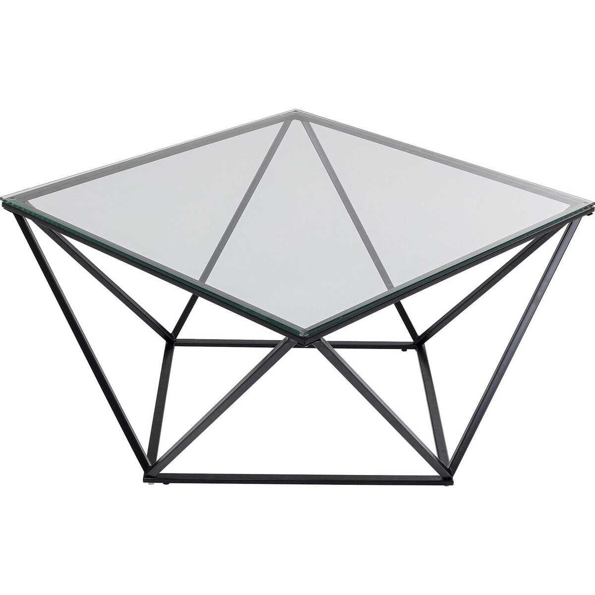 KARE Design Table basse Cristallo Noir 80x80  