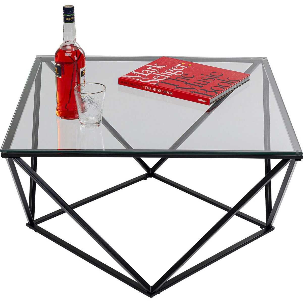 KARE Design Table basse Cristallo Noir 80x80  