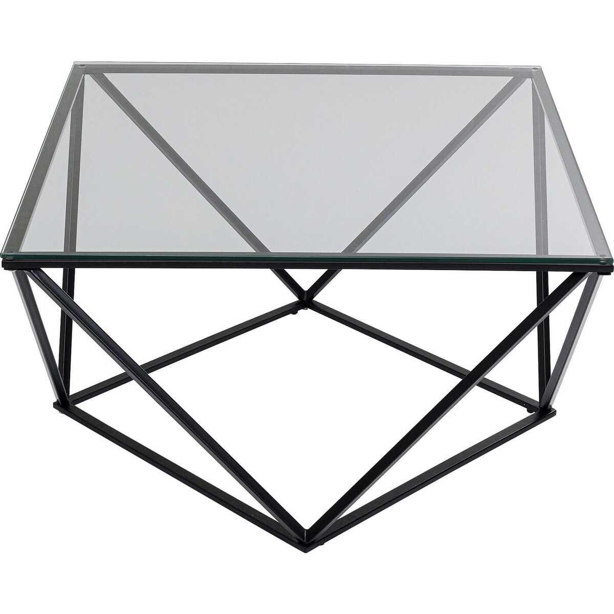 KARE Design Table basse Cristallo Noir 80x80  
