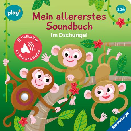 Ravensburger Play+ Mein allererstes Soundbuch: Im Dschungel (Sachen suchen und hören) Höck, Maria; Dynamo Limited (Illustrationen) Gebundene Ausgabe 