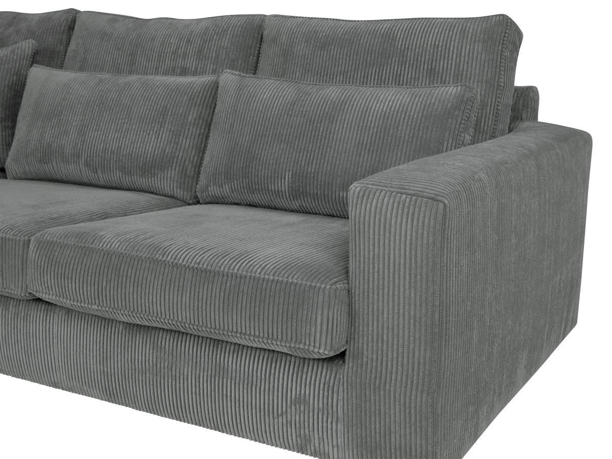 Vente-unique Großes Ecksofa Cord Ecke Links MONDOVI  