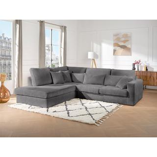 Vente-unique Großes Ecksofa Cord Ecke Links MONDOVI  