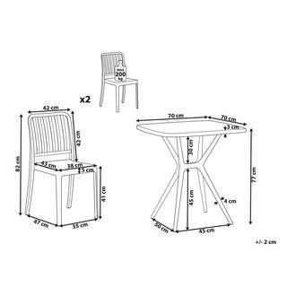 Beliani Bistro Set aus Kunststoff Modern SERSALE  