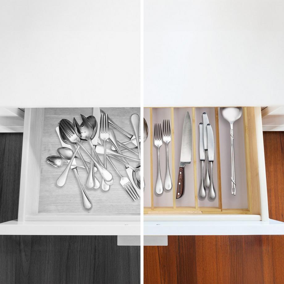 B2X  Besteckkasten Bambus 40 cm ausziehbar 