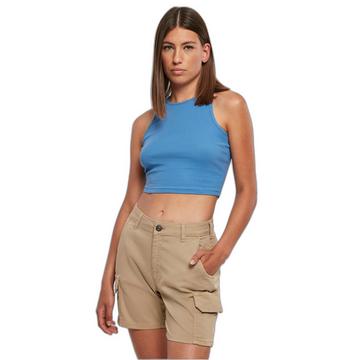 gerippte crop-top, damen urban claic