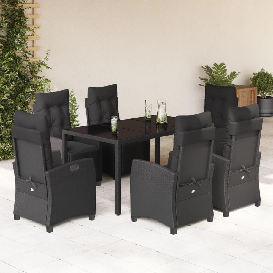 VidaXL Ensemble à manger de jardin rotin synthétique  