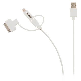 Nedis  Câble de synchronisation et de charge 3-en-1 USB A mâle - Micro B mâle 1,00 m Blanc 