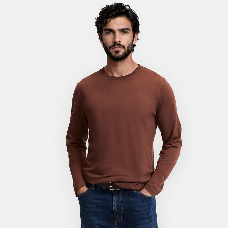 T-shirt col rond manches longues