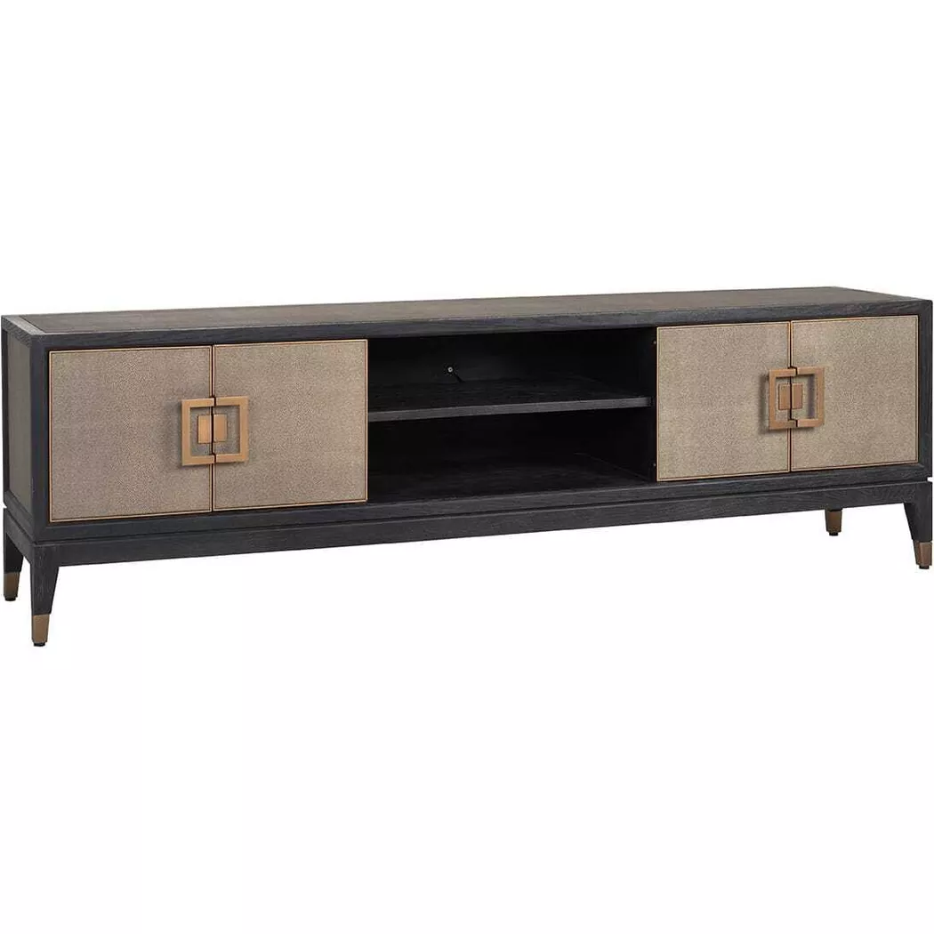 mutoni - TV-Möbel Bloomville gold gebürstet 185, One Size, Schwarz