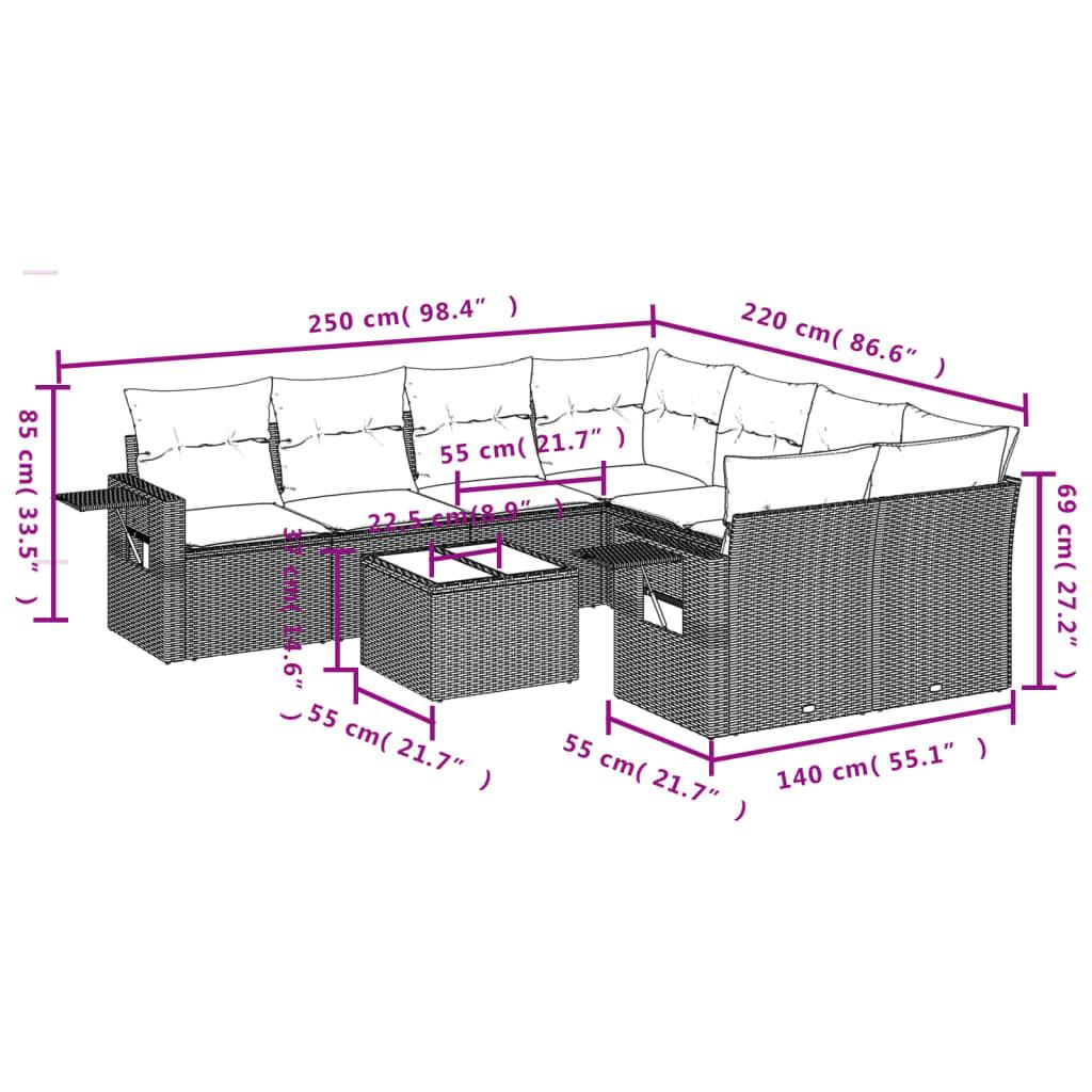 VidaXL Garten sofagarnitur poly-rattan  