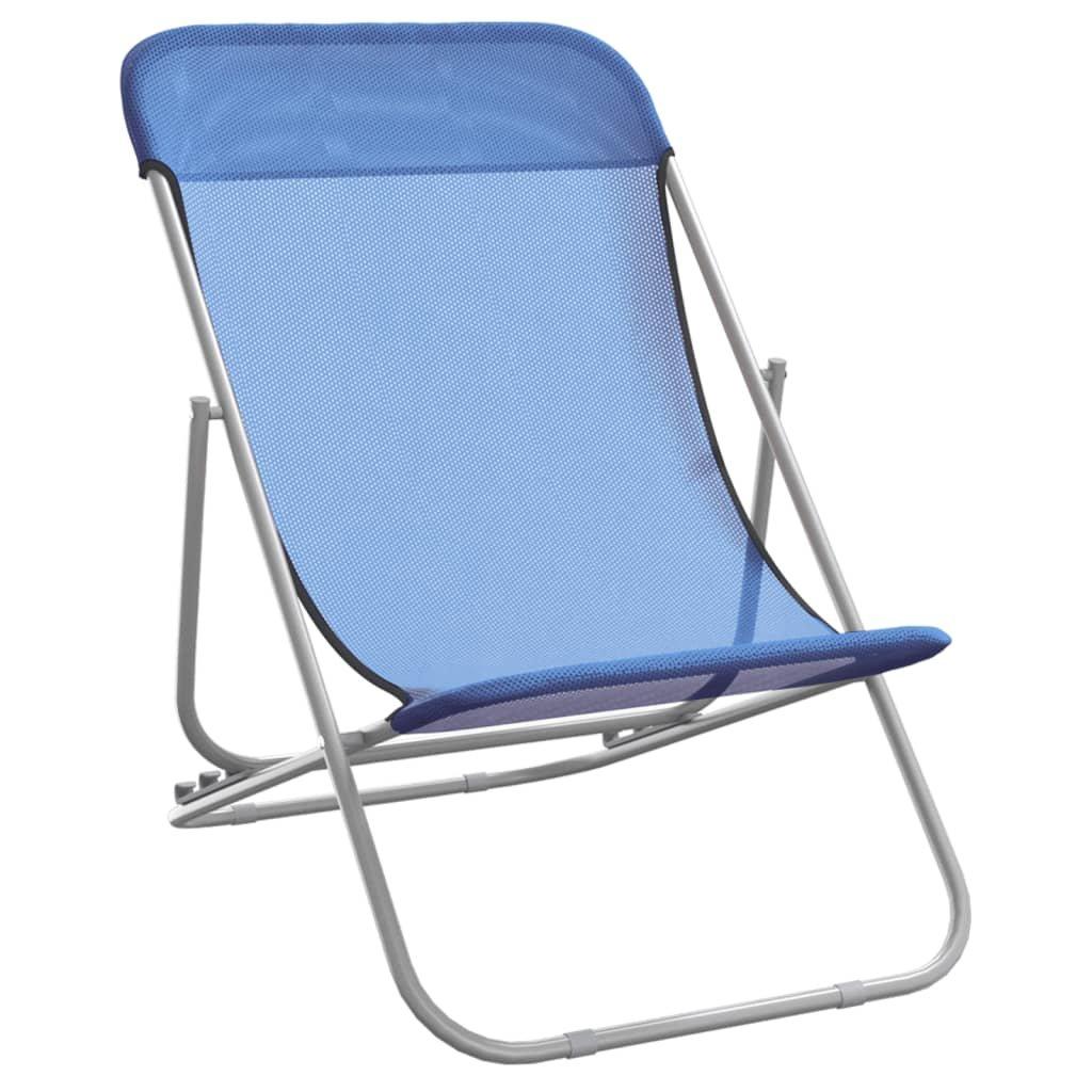 VidaXL Chaise de plage acier  