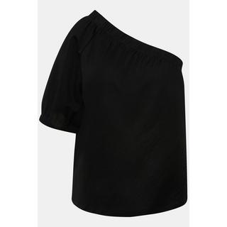 Ulla Popken  Blouse à encolure asymétrique et manches courtes 