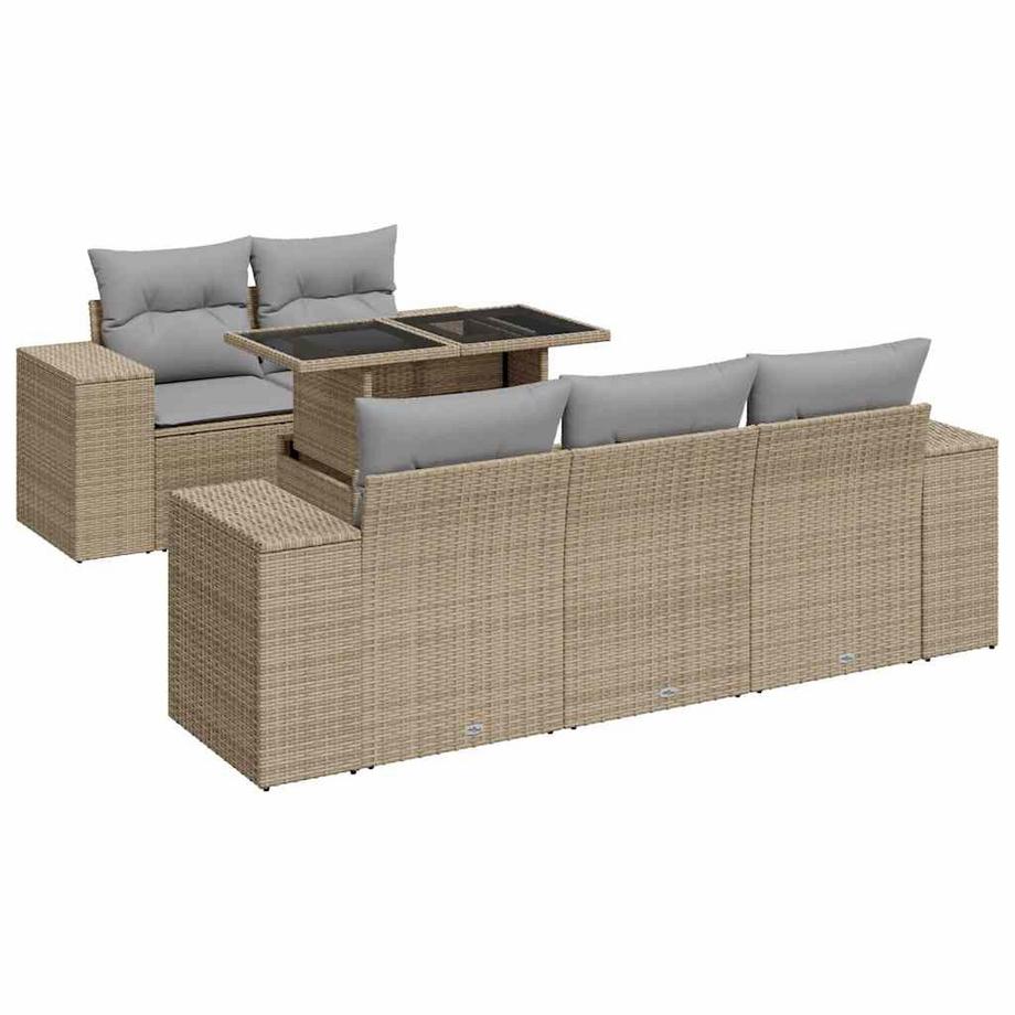 Ensemble de canapés de jardin rotin synthétique