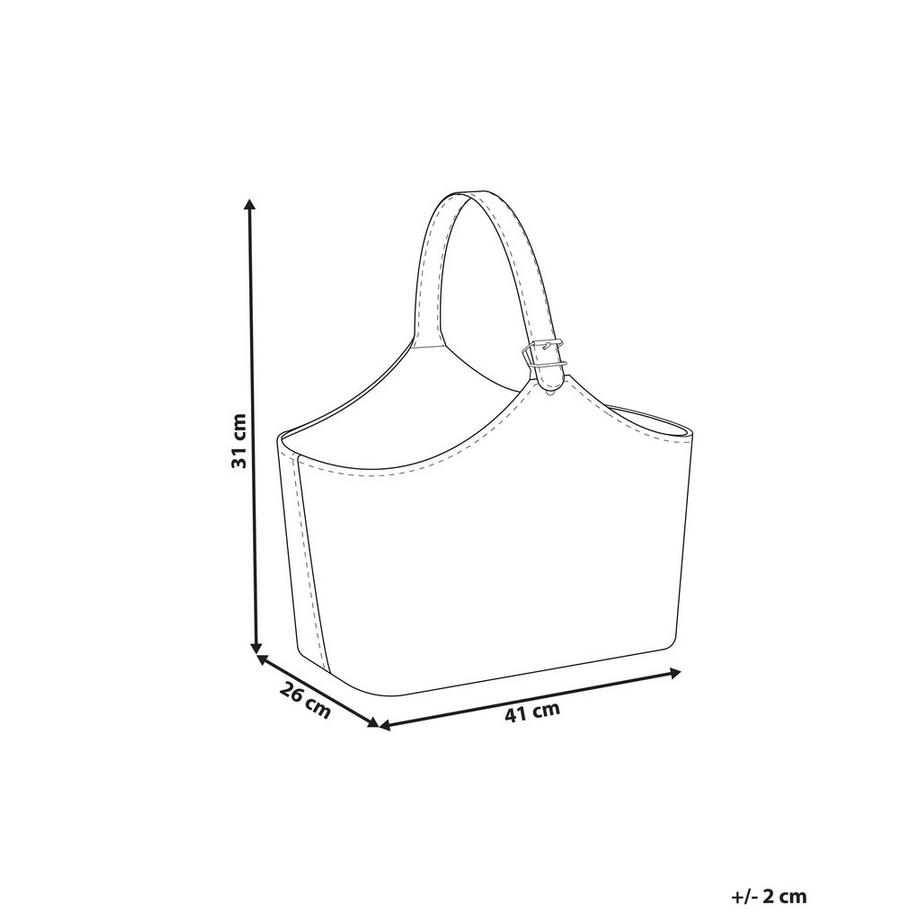 Beliani Korb, Büroaccessoires aus Kunstleder Klassisch ELAM  