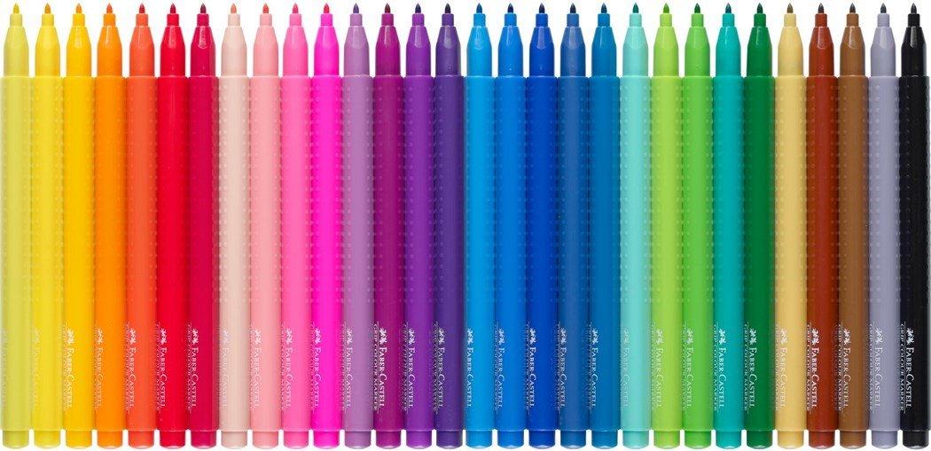 Faber-Castell FABER-CASTELL Permenant Marker Grip 3mm 155335 assortiert 30 Stück  