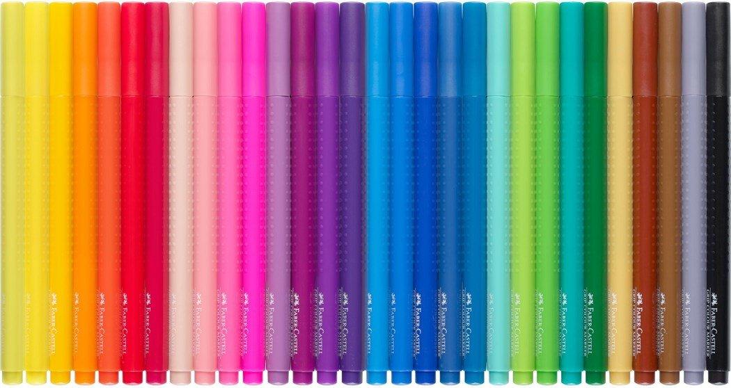 Faber-Castell FABER-CASTELL Permenant Marker Grip 3mm 155335 assortiert 30 Stück  