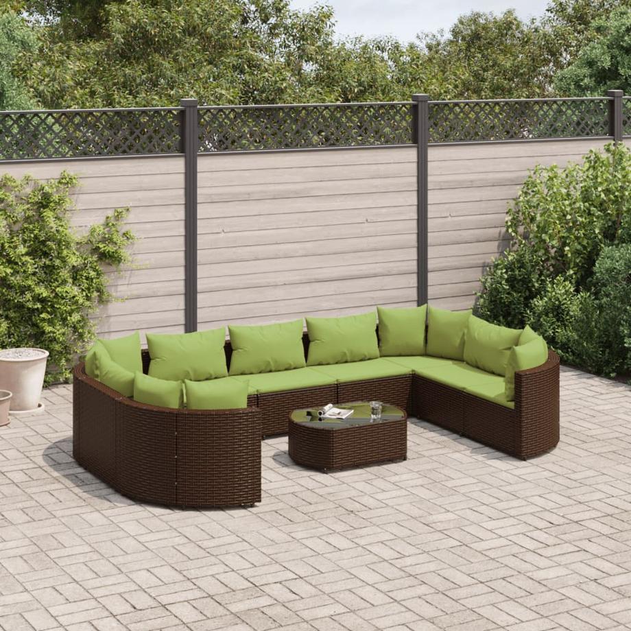 VidaXL set salotto da giardino Polirattan  