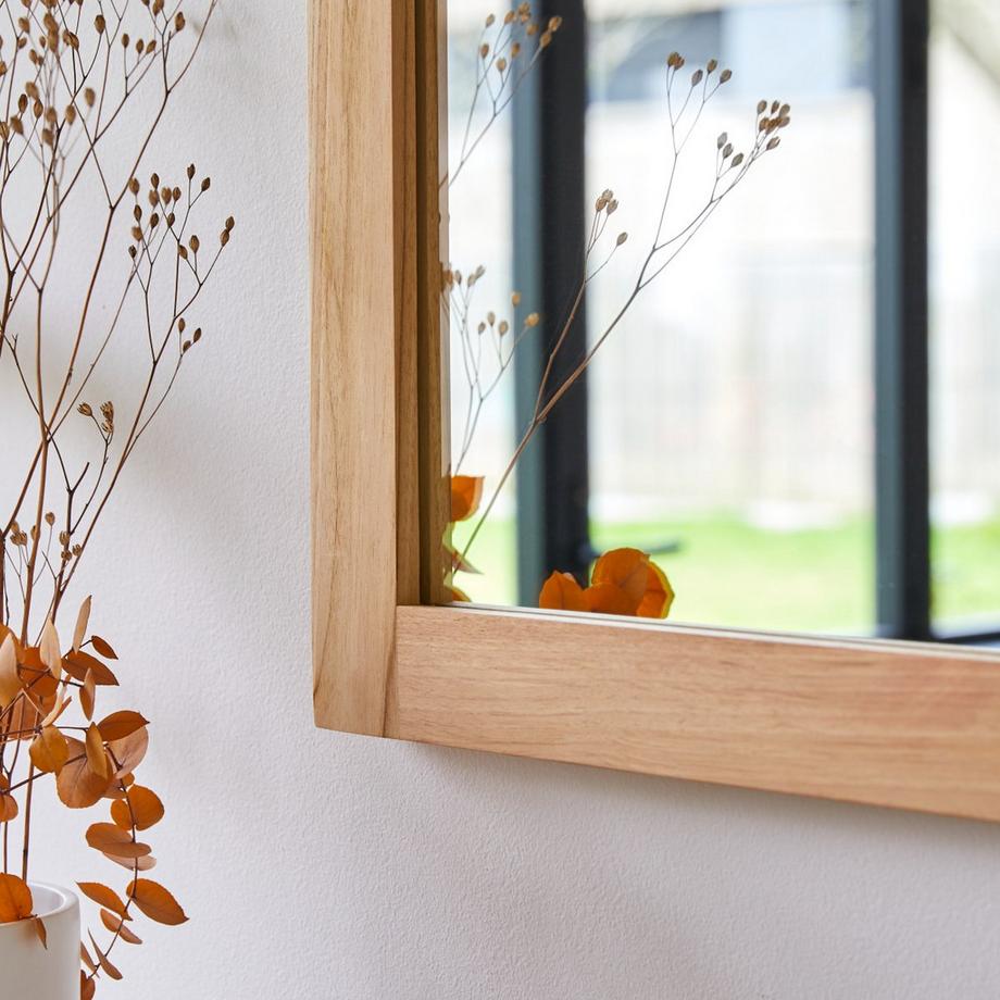 Tikamoon Specchio in teak massello 70x50 cm Bahya  