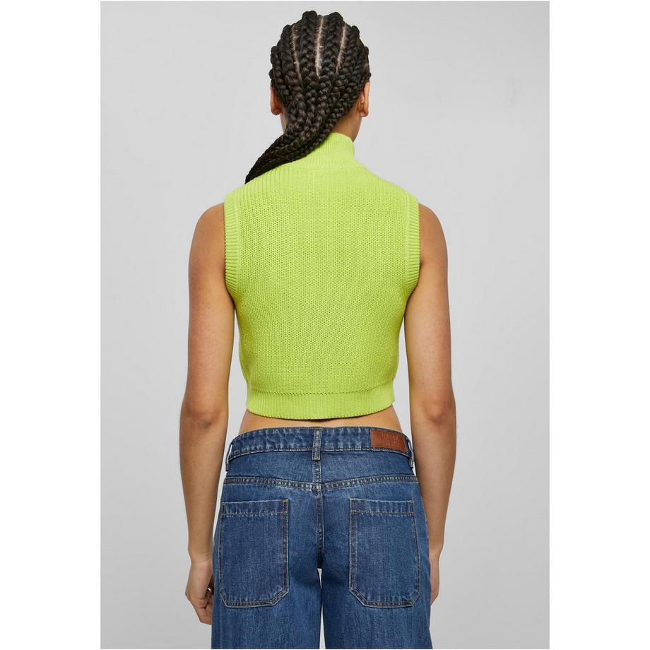 URBAN CLASSICS Ärmellose kurze Strickjacke  