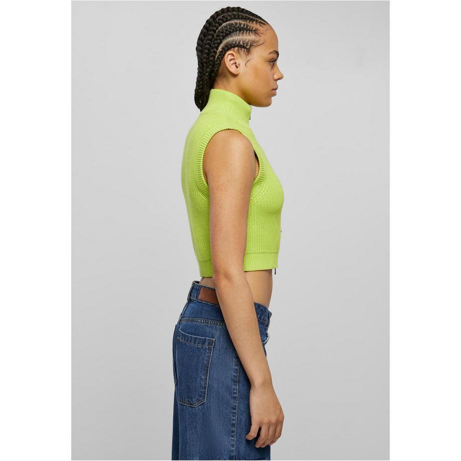 URBAN CLASSICS Ärmellose kurze Strickjacke  