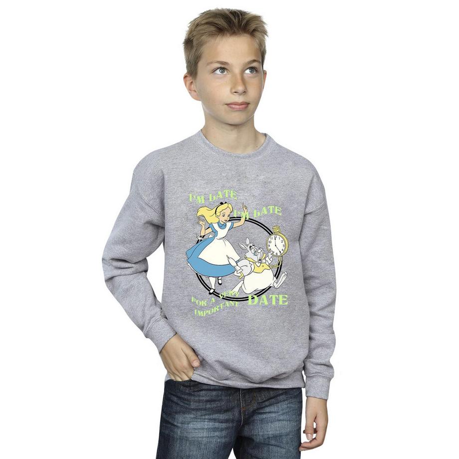 Disney  Alice In Wonderland I'm Late Sweatshirt 
