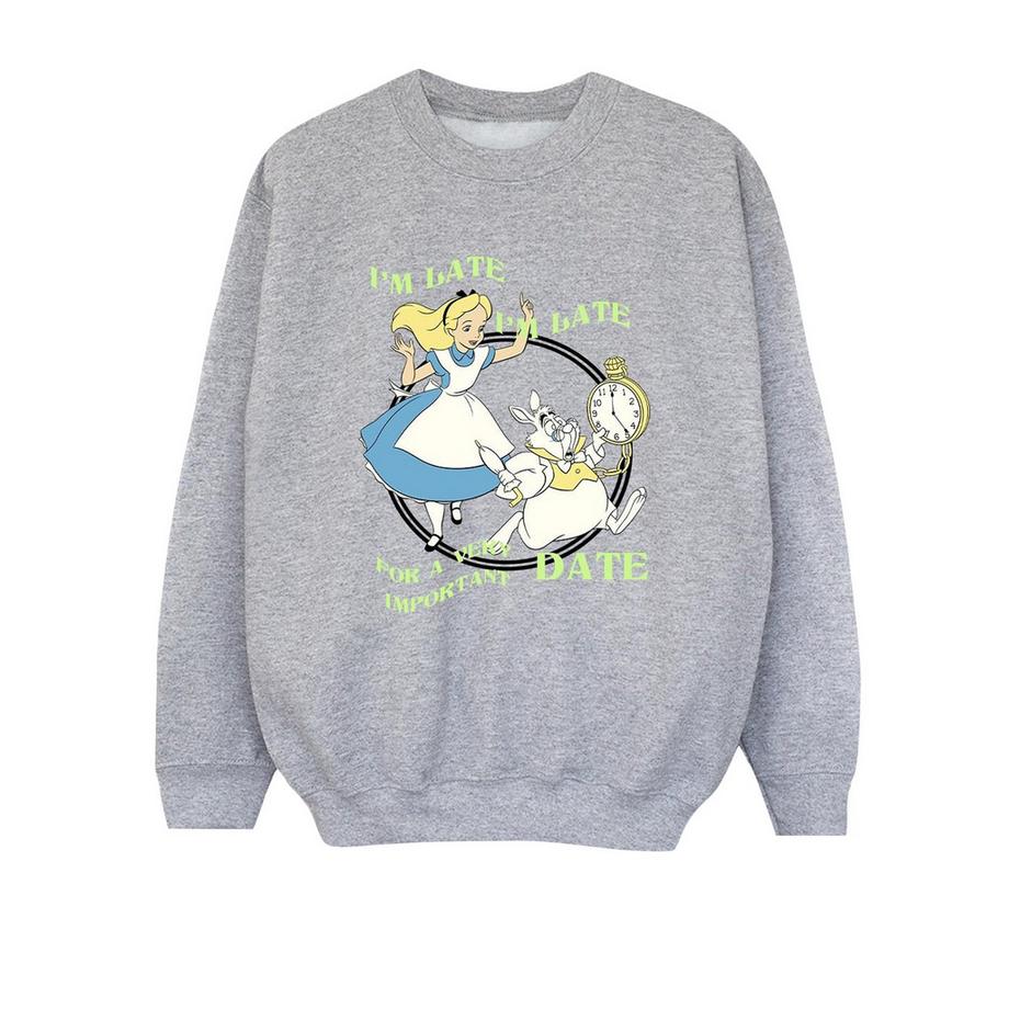 Disney  Alice In Wonderland I'm Late Sweatshirt 