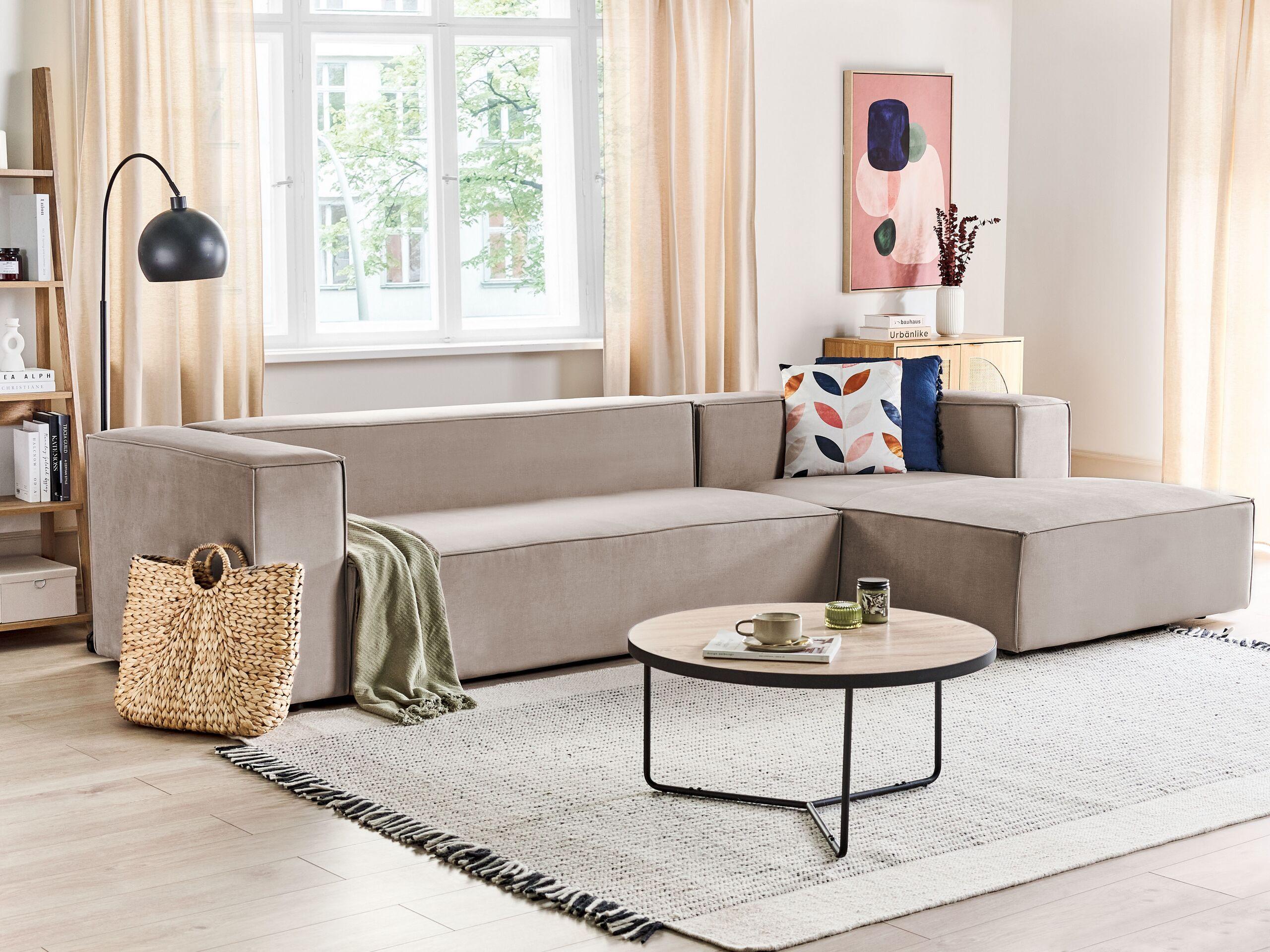 Beliani 3 Sitzer Sofa aus Samtstoff Skandinavisch VERNON  