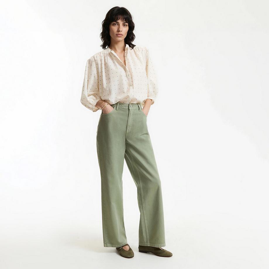 La Redoute Collections Weite Baumwoll-Twill Hose  