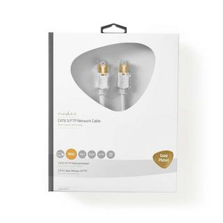 Nedis  Cavo di rete CAT6 | RJ45 maschio | RJ45 maschio | S/FTP | 10,0 m | Rotondo | LSZH / PVC | Bianco | Scatola con finestra 