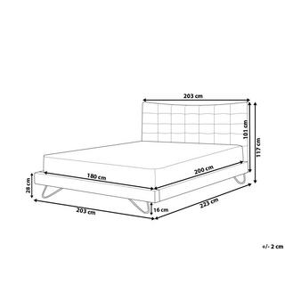 Beliani Bett mit Lattenrost aus Polyester Modern LANNION  