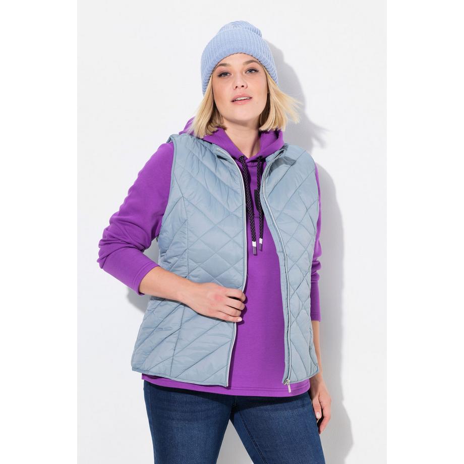 Ulla Popken Gilet Trapuntato Funzionale Idrorepellente Collo Alto  