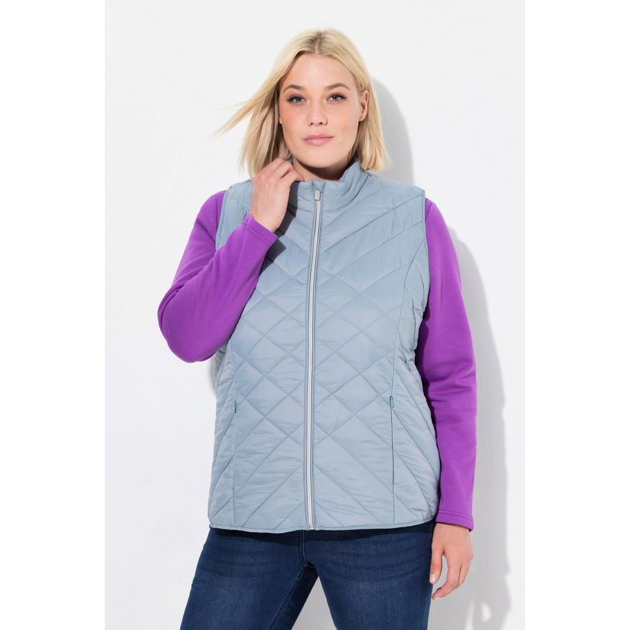 Ulla Popken Gilet Trapuntato Funzionale Idrorepellente Collo Alto  
