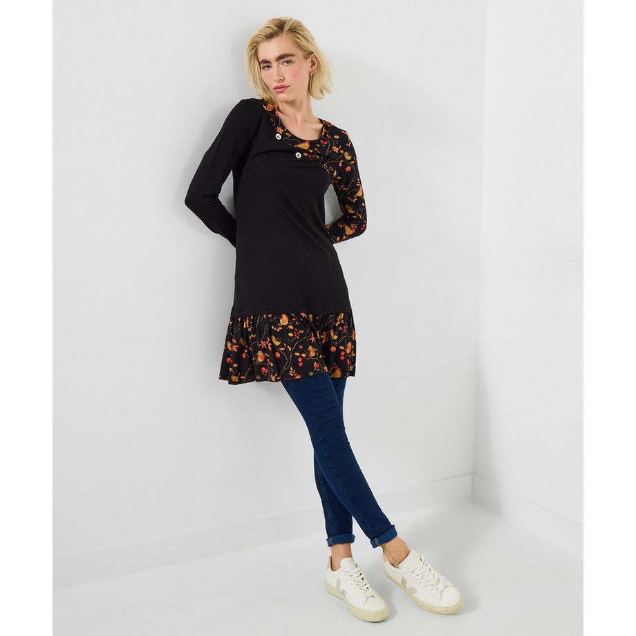 Joe Browns Jersey Tunika mit Rotkehlchen Print  