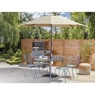 Beliani Gartentisch Set aus Stahl Modern CALVI  