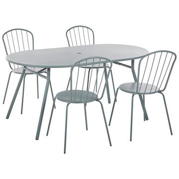 Gartentisch Set aus Stahl Modern CALVI
