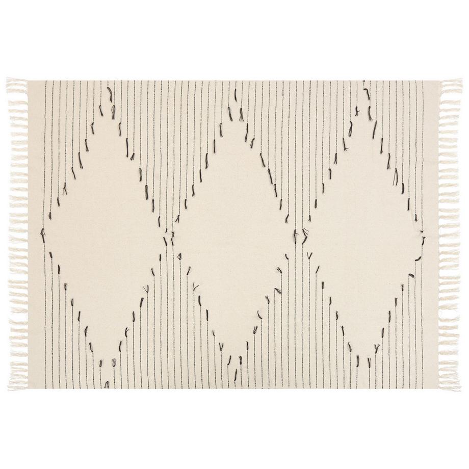 Beliani ULUYOL Boho Baumwoll Kuscheldecke  