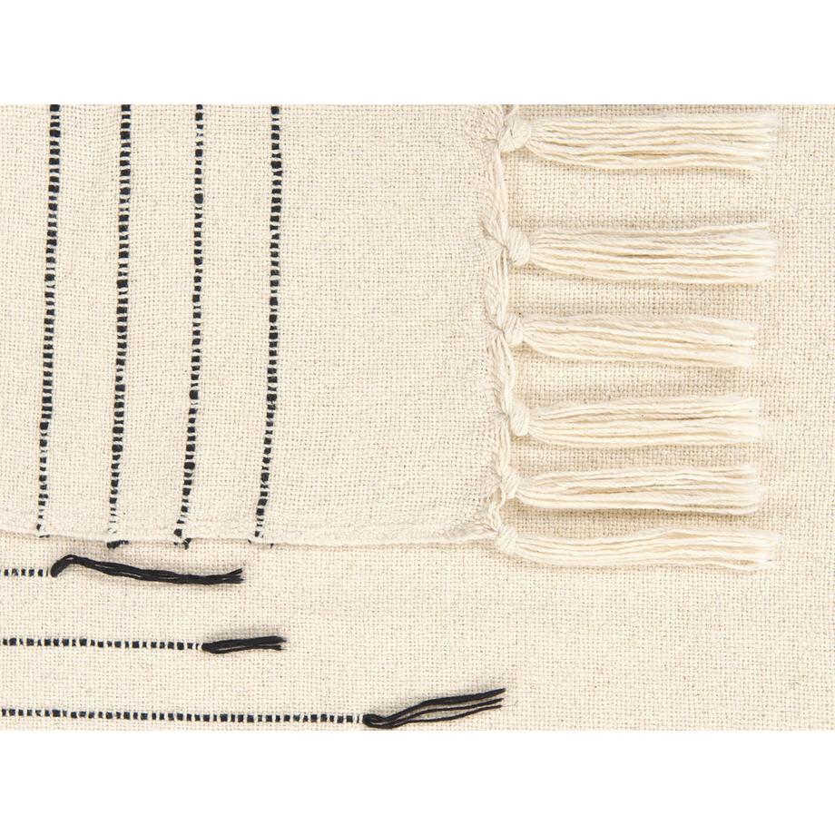 Beliani ULUYOL Boho Baumwoll Kuscheldecke  