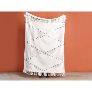 Beliani ULUYOL Couverture Douillette en Coton Boho  
