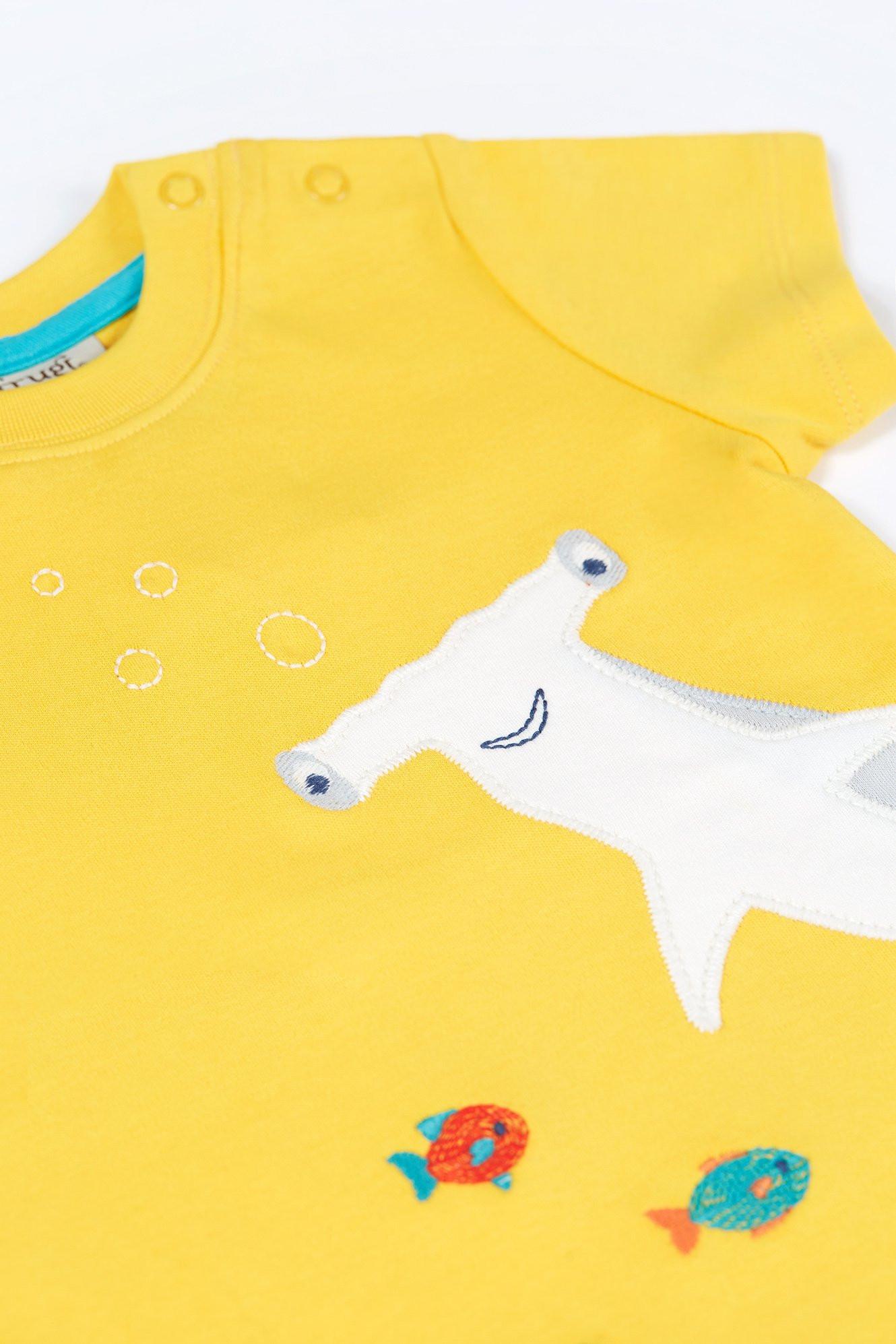 frugi  Kleinkinder T-Shirt Dandelion/Shark 