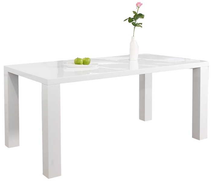 mutoni Tavolo da pranzo 140x90x76 cm bianco  