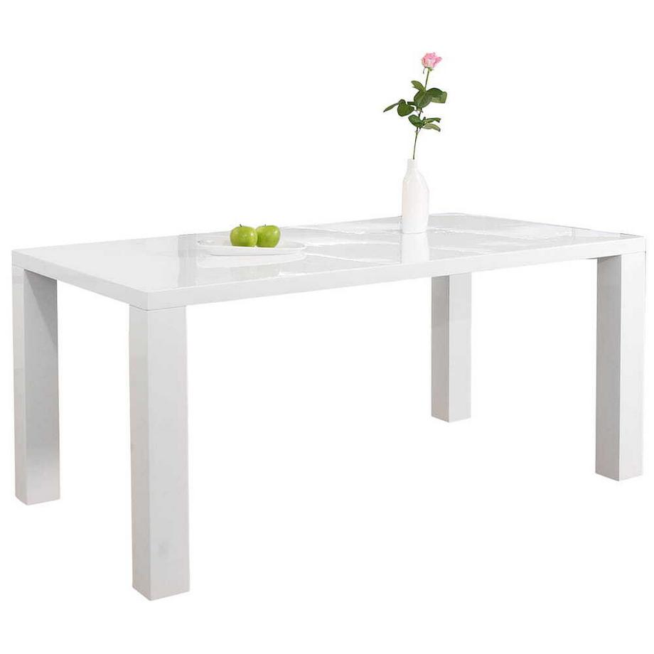 mutoni Table de salle à manger 140x90x76cm blanc  