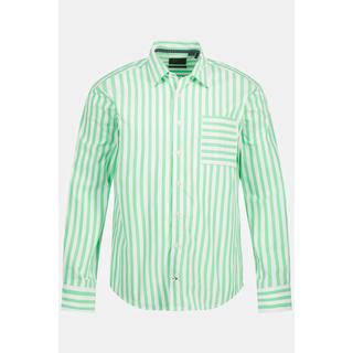 JP1880  Camicia a righe dalla vestibilità moderna con maniche lunghe e colletto ad apertura inglese 