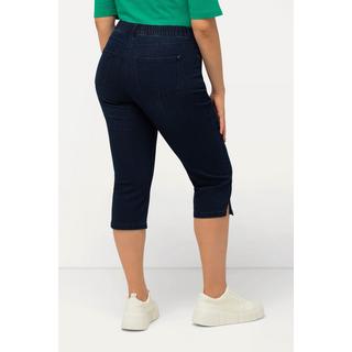 Ulla Popken  Capri Jeans Sarah, schmale 5-Pocket-Form, Saumschlitz 